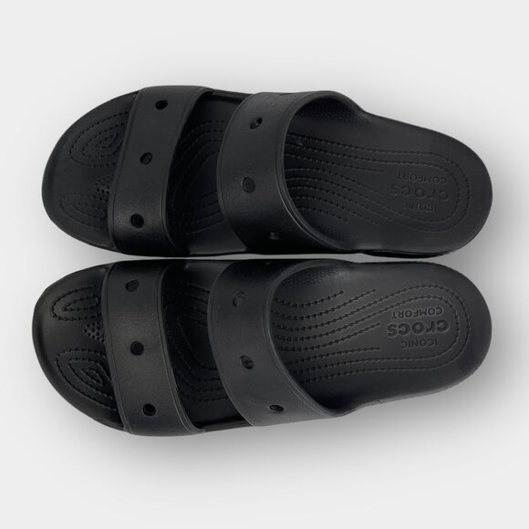 Crocs Men's Black Classic Slides Size 10 Slip On Lightweight Shoes Comfort - Picture 4 of 7